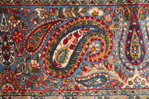 Kerman Purple Hand Knotted 87 X 119  Area Rug 400-17219 Image 20