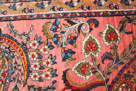 Kerman Purple Hand Knotted 87 X 119  Area Rug 400-17219 Image 22