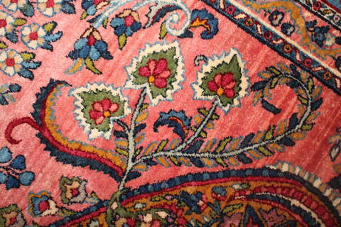 Kerman Purple Hand Knotted 87 X 119  Area Rug 400-17219 Image 23