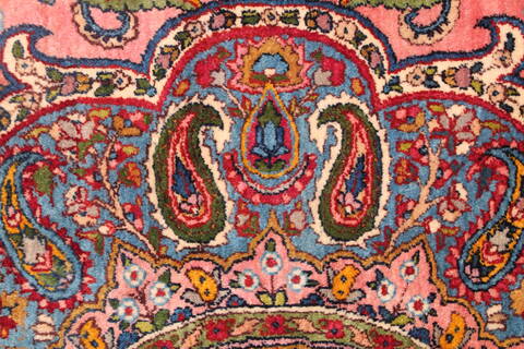 Kerman Purple Hand Knotted 87 X 119  Area Rug 400-17219 Image 24