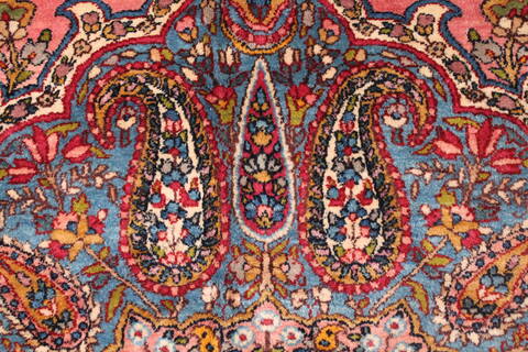 Kerman Purple Hand Knotted 87 X 119  Area Rug 400-17219 Image 25