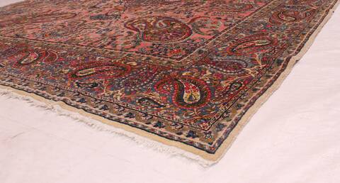 Kerman Purple Hand Knotted 87 X 119  Area Rug 400-17219 Image 26