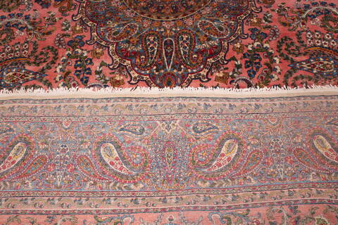 Kerman Purple Hand Knotted 87 X 119  Area Rug 400-17219 Image 27
