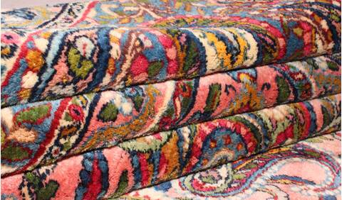 Kerman Purple Hand Knotted 87 X 119  Area Rug 400-17219 Image 29