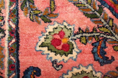 Kerman Purple Hand Knotted 87 X 119  Area Rug 400-17219 Image 30