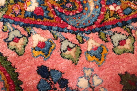 Kerman Purple Hand Knotted 87 X 119  Area Rug 400-17219 Image 31