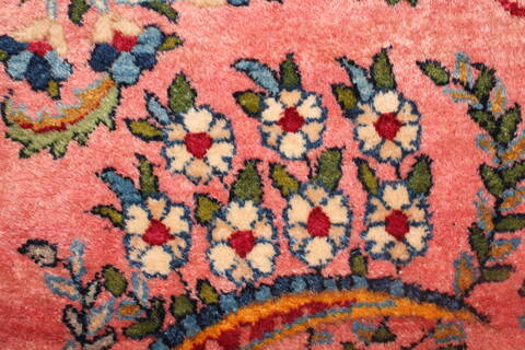 Kerman Purple Hand Knotted 87 X 119  Area Rug 400-17219 Image 32