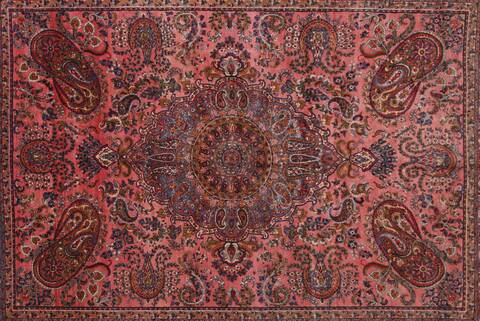Kerman Purple Hand Knotted 87 X 119  Area Rug 400-17219 Image 5