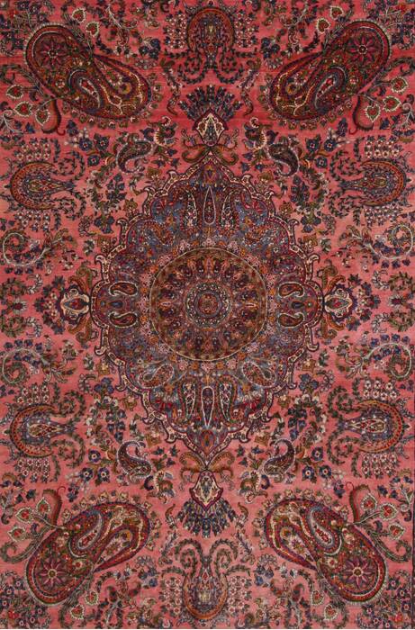 Kerman Purple Hand Knotted 87 X 119  Area Rug 400-17219 Image 6