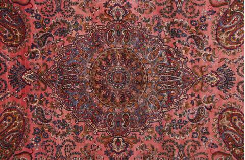 Kerman Purple Hand Knotted 87 X 119  Area Rug 400-17219 Image 7