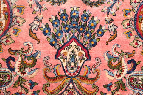 Kerman Purple Hand Knotted 87 X 119  Area Rug 400-17219 Image 9
