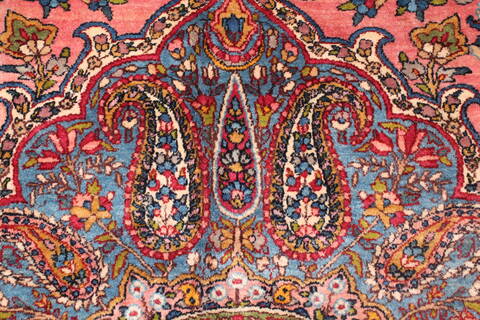 Kerman Purple Hand Knotted 87 X 119  Area Rug 400-17219 Image 12