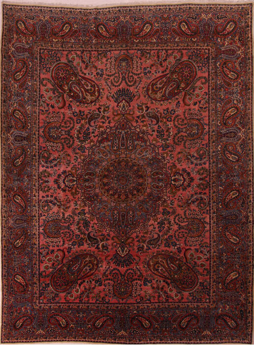 Kerman Purple Hand Knotted 87 X 119  Area Rug 400-17219 Image 0