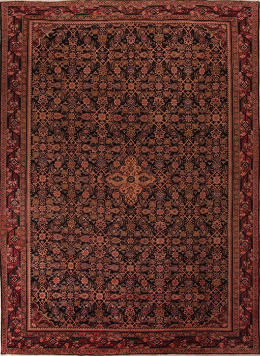 Mahal Black Hand Knotted 96 X 130  Area Rug 400-17228 Image 0