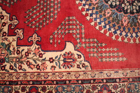 Khoy Red Hand Knotted 94 X 126  Area Rug 400-17230 Image 12