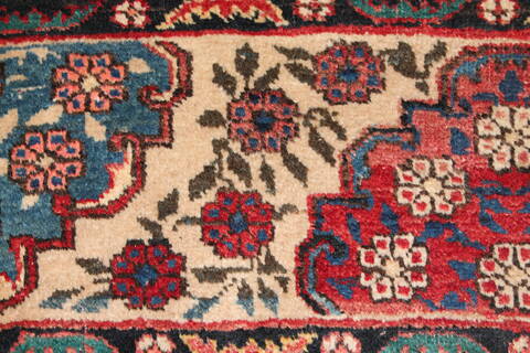 Khoy Red Hand Knotted 94 X 126  Area Rug 400-17230 Image 13