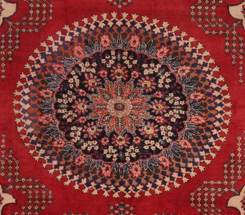 Khoy Red Hand Knotted 94 X 126  Area Rug 400-17230 Image 23