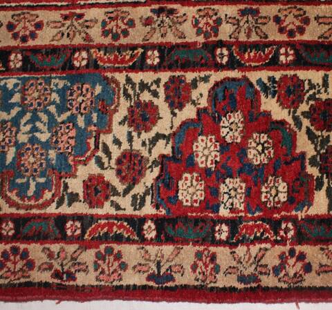 Khoy Red Hand Knotted 94 X 126  Area Rug 400-17230 Image 7