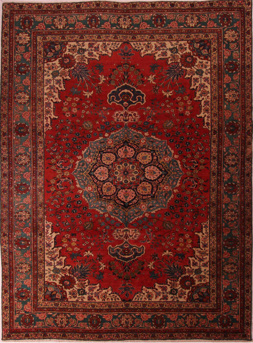 Khoy Red Hand Knotted 94 X 126  Area Rug 400-17230 Image 0