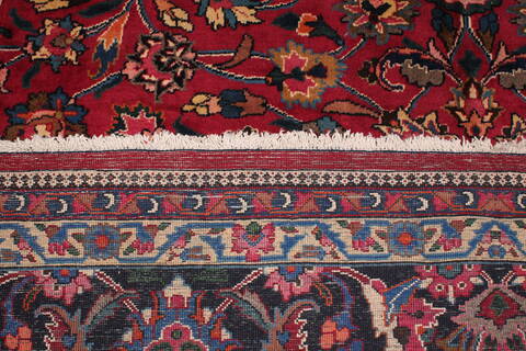 Mashad Red Hand Knotted 911 X 124  Area Rug 400-17238 Image 10