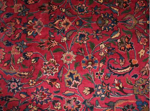 Mashad Red Hand Knotted 911 X 124  Area Rug 400-17238 Image 2