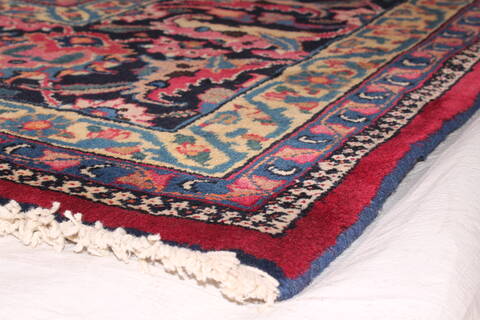 Mashad Red Hand Knotted 911 X 124  Area Rug 400-17238 Image 4