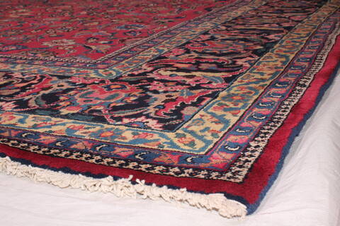 Mashad Red Hand Knotted 911 X 124  Area Rug 400-17238 Image 5