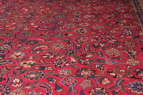 Mashad Red Hand Knotted 911 X 124  Area Rug 400-17238 Image 7