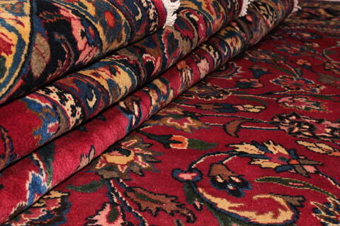 Mashad Red Hand Knotted 911 X 124  Area Rug 400-17238 Image 9