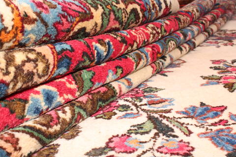 Kerman White Hand Knotted 911 X 144  Area Rug 400-17240 Image 16