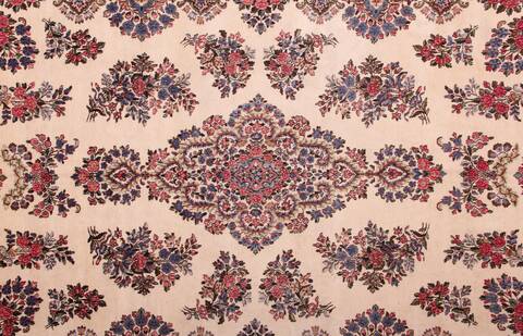 Kerman White Hand Knotted 911 X 144  Area Rug 400-17240 Image 4