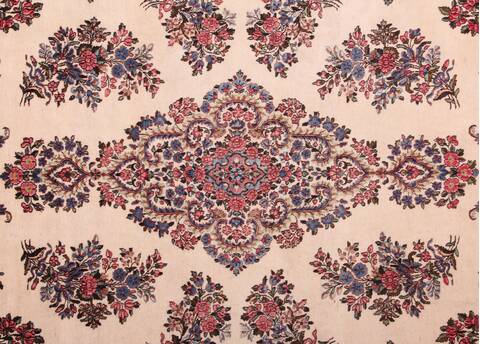 Kerman White Hand Knotted 911 X 144  Area Rug 400-17240 Image 5