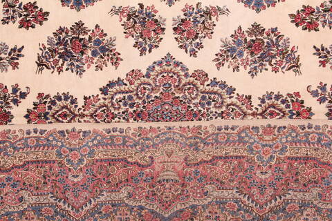 Kerman White Hand Knotted 911 X 144  Area Rug 400-17240 Image 6