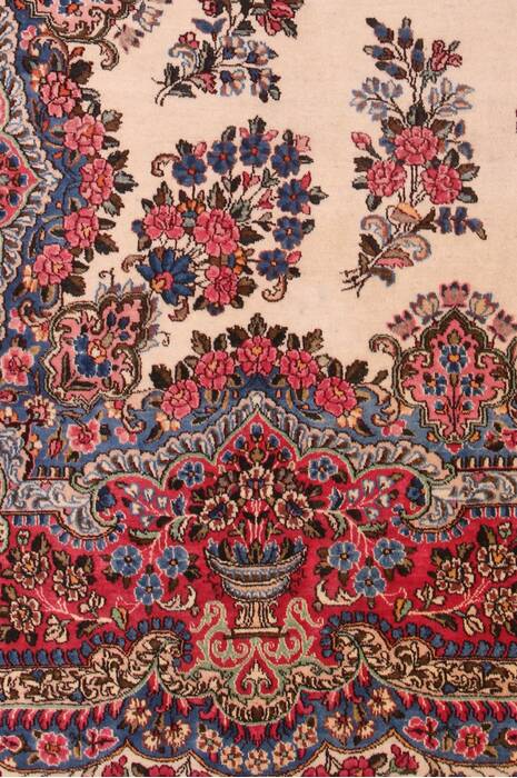 Kerman White Hand Knotted 911 X 144  Area Rug 400-17240 Image 9