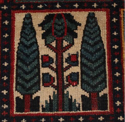 Bakhtiar Red Hand Knotted 104 X 132  Area Rug 400-17246 Image 22