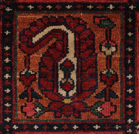 Bakhtiar Red Hand Knotted 104 X 132  Area Rug 400-17246 Image 9