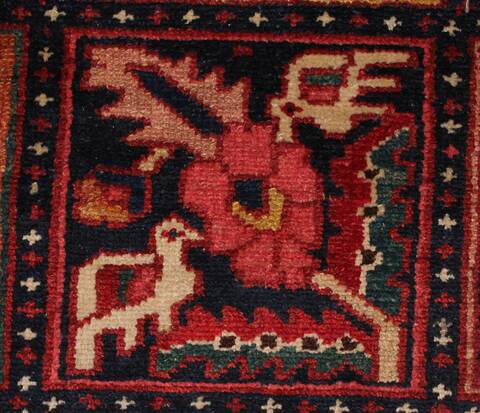 Bakhtiar Red Hand Knotted 104 X 132  Area Rug 400-17246 Image 10