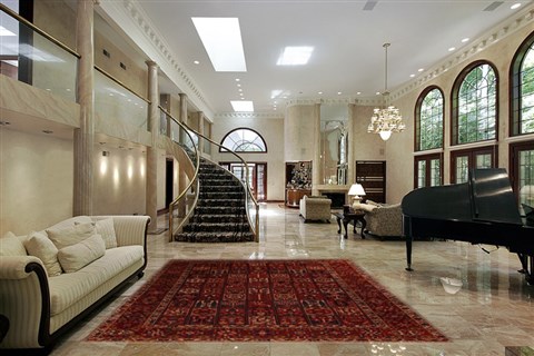 Bakhtiar Red Hand Knotted 104 X 132  Area Rug 400-17246 Image 3