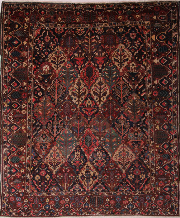 Bakhtiar Brown Hand Knotted 107 X 1210  Area Rug 400-17248 Image 2