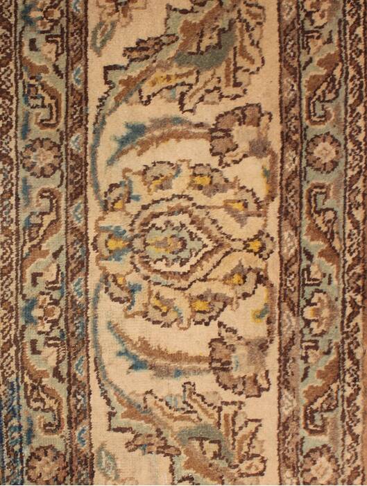 Tabriz Orange Square Hand Knotted 109 X 112  Area Rug 400-17249 Image 5