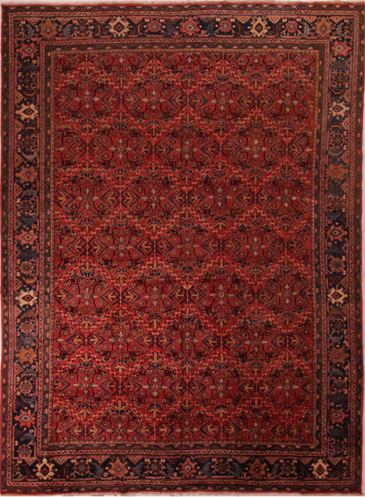 Moshk Abad Red Hand Knotted 106 X 156  Area Rug 400-17251 Image 0