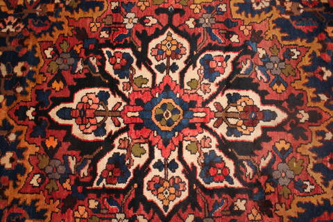 Bakhtiar Purple Hand Knotted 103 X 136  Area Rug 400-17253 Image 13