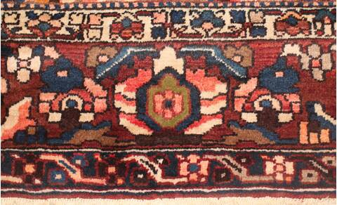 Bakhtiar Purple Hand Knotted 103 X 136  Area Rug 400-17253 Image 6