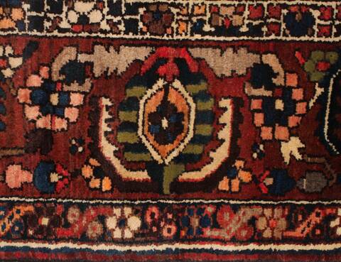 Bakhtiar Purple Hand Knotted 103 X 136  Area Rug 400-17253 Image 8
