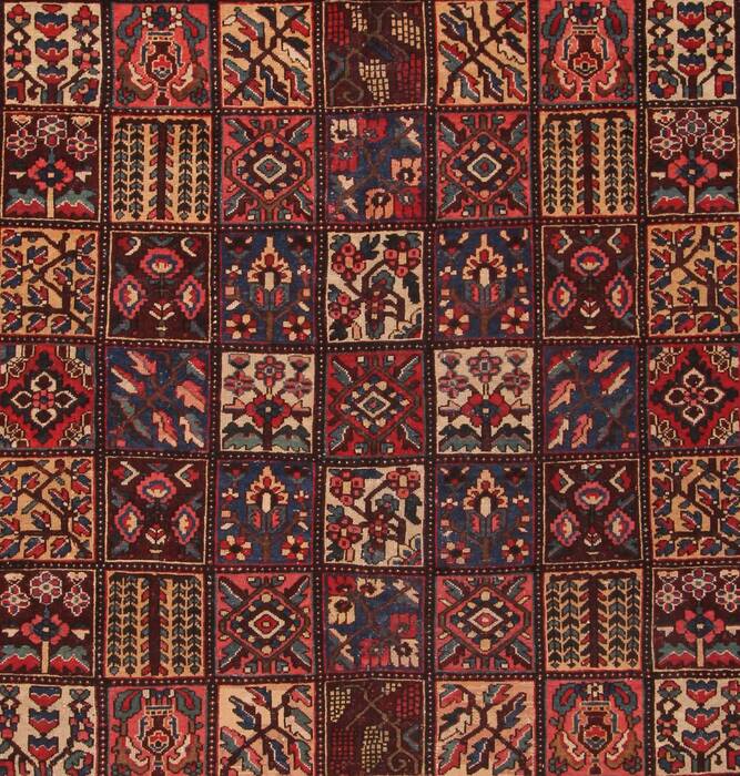 Bakhtiar Blue Square Hand Knotted 103 X 108  Area Rug 400-17259 Image 27