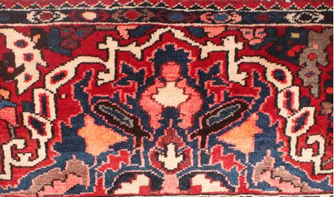 Bakhtiar Red Hand Knotted 911 X 124  Area Rug 400-17262 Image 8