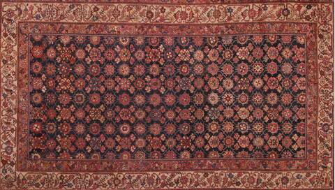 Malayer Blue Hand Knotted 101 X 168  Area Rug 400-17263 Image 3