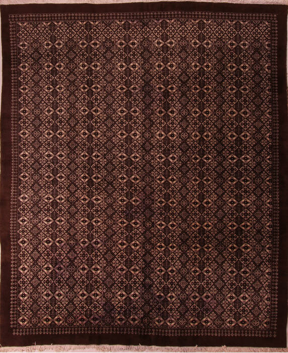 Tabriz Brown Hand Knotted 101 X 1110  Area Rug 400-17275 Image 0