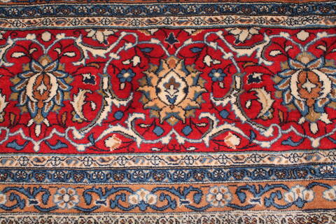 Kashan Blue Hand Knotted 104 X 140  Area Rug 400-17276 Image 3