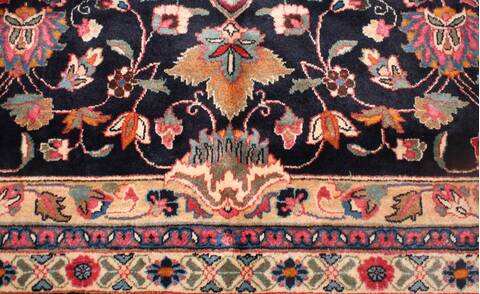 Mashad Blue Hand Knotted 102 X 1210  Area Rug 400-17277 Image 14